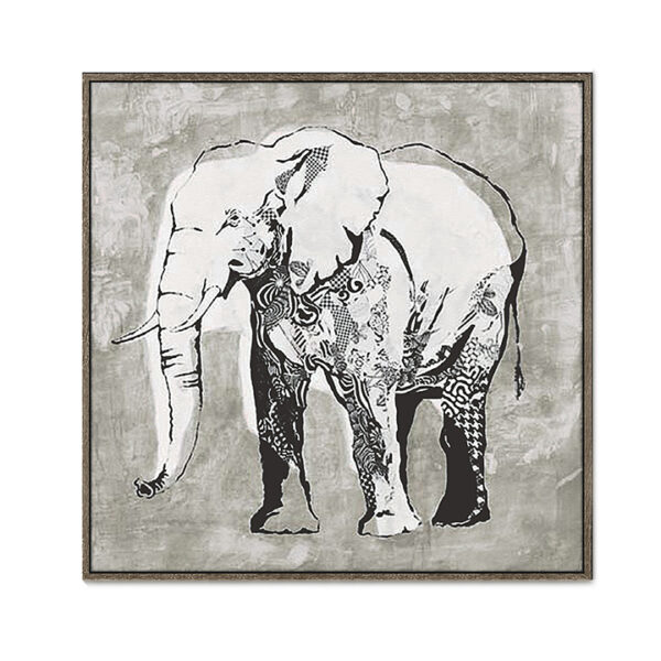 Πίνακας με ελέφαντα 90x90cm
