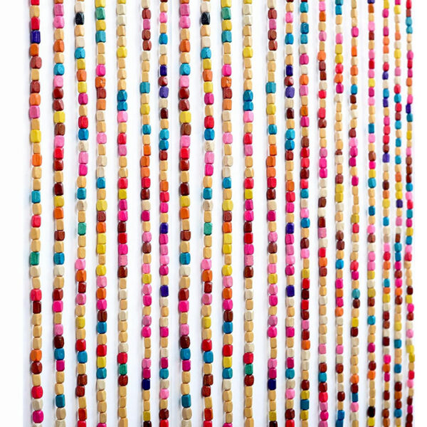 Κουρτίνα κρόσι από πολύχρωμα ξυλάκια