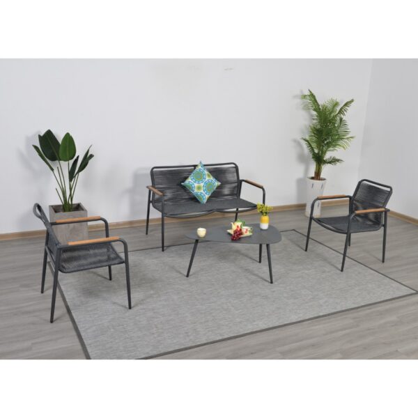 Cabana set 4τμχ αλουμινίου με rope