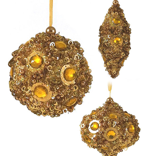 Χριστουγεννιάτικο Στολίδι σετ/3 Χρυσό