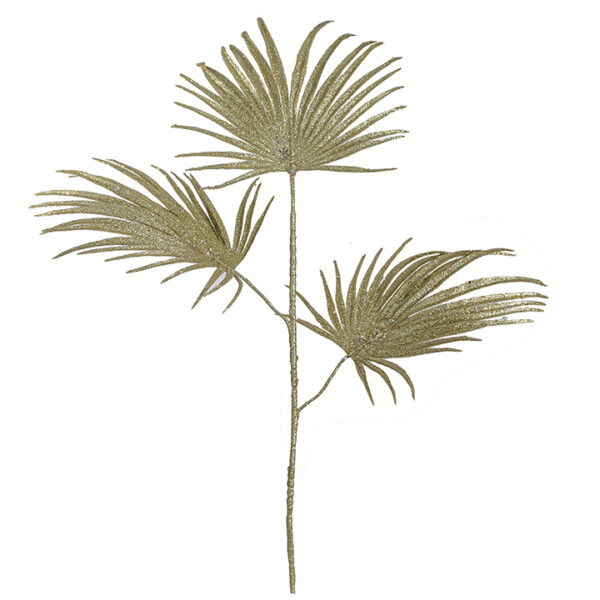 Κλαδί areca x 3 χρυσό glitter