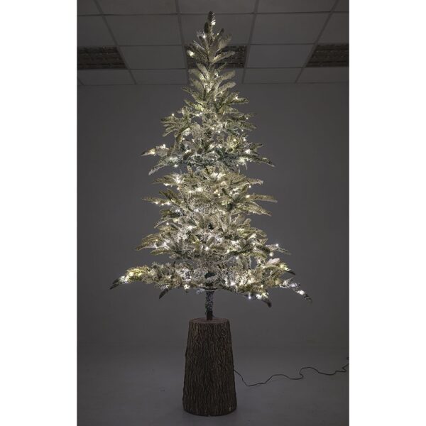 ΔΕΝΔΡΟ PRE-LIT "PRINCESS PINE" 240EK ME 300 ΛΕΥΚΑ LED ΣΕ FIBER GLASS RESIN ΒΑΣΗ