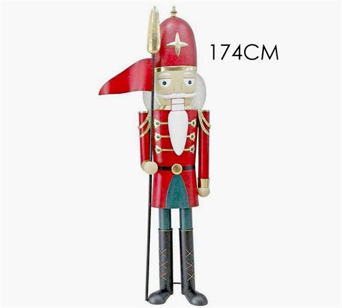 Καρυοθραύστης με σημαία κόκκινο,174cm