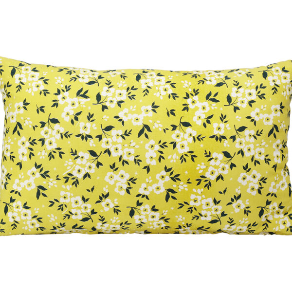 Μαξιλάρι cotton σχ.φλοραλ κίτρινο 50x30cm