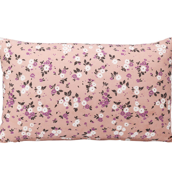 Μαξιλάρι cotton σχ.φλοραλ ροζ/μωβ 50x30cm
