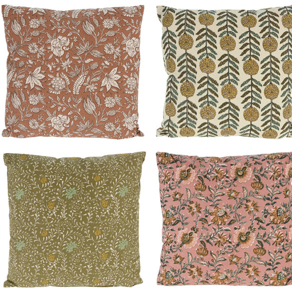 Μαξιλάρι καπιτονέ σχ.φλοραλ ροζ σε 4σχ. 45cm