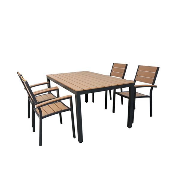 ΣΕΤ ΤΡΑΠΕΖΑΡΙΑ ΚΗΠΟΥ ΑΛΟΥΜΙΝΙΟΥ-POLYWOOD RENATA 5371 G + MADISON 5377 G