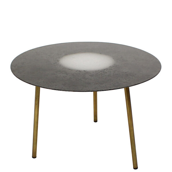 Στρογγυλό γυάλινο side table