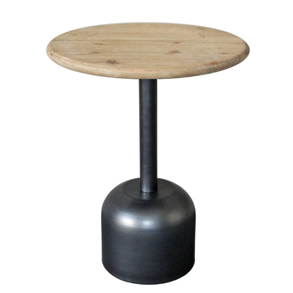 Side table ξύλο & μεταλ/κη βάση 40x51cm
