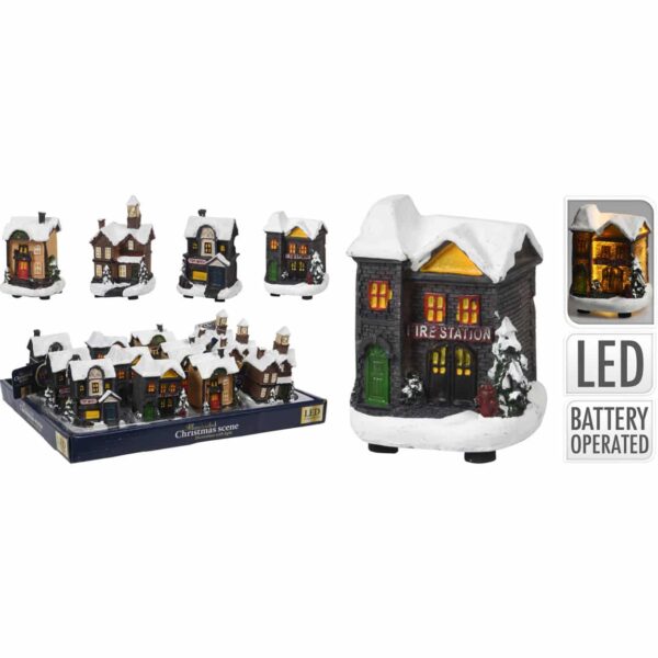 JK Home Décor - House 9cm Polystone 4Ass