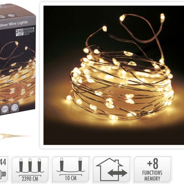 JK Home Décor - Silverwire Lights WW 240LED 24M