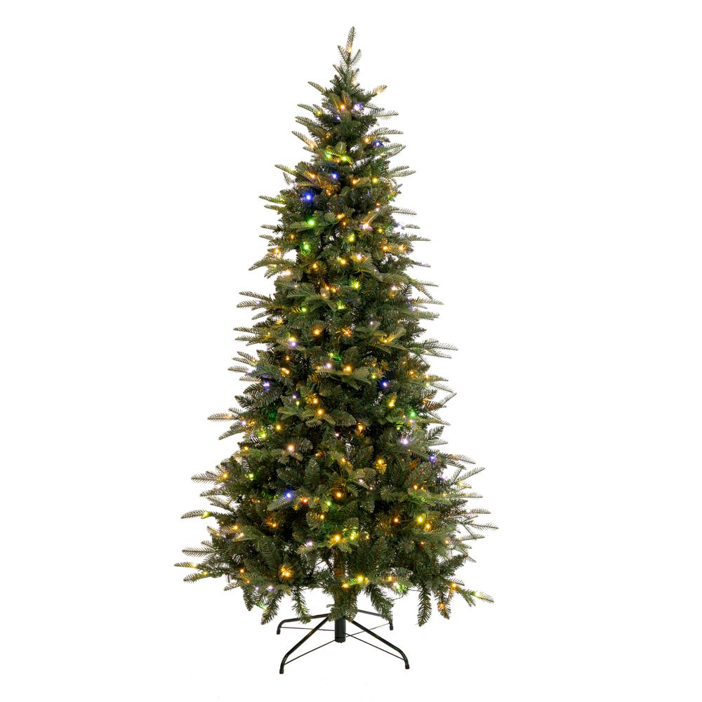 ΔΕΝΔΡΟ "PRE-LIT NOBLE FIR" 240EK ΜΕ 500 RGB LED ΛΕΥΚΑ & ΠΟΛΥΧΡΩΜΑ ΛΑΜΠΑΚΙΑ