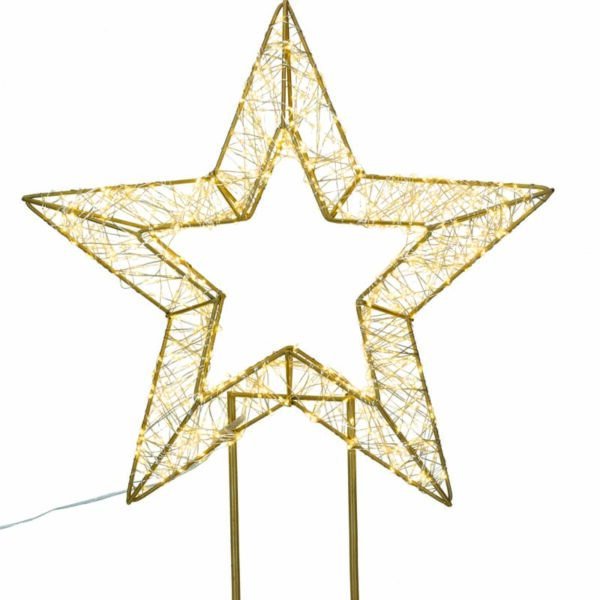 JK Home Décor - Metallic Star in Gold 720LED with Base WW 39x11x46cm