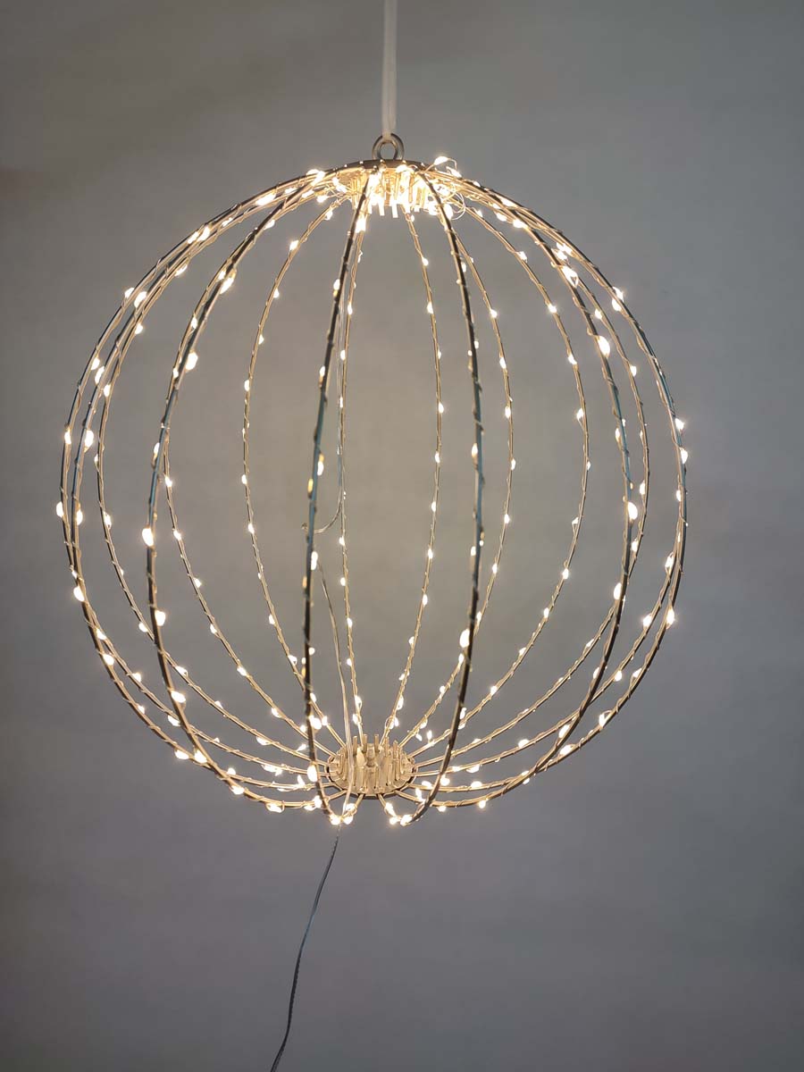 JK Home Décor - Metallic Ball in Gold 240LED WW 38cm