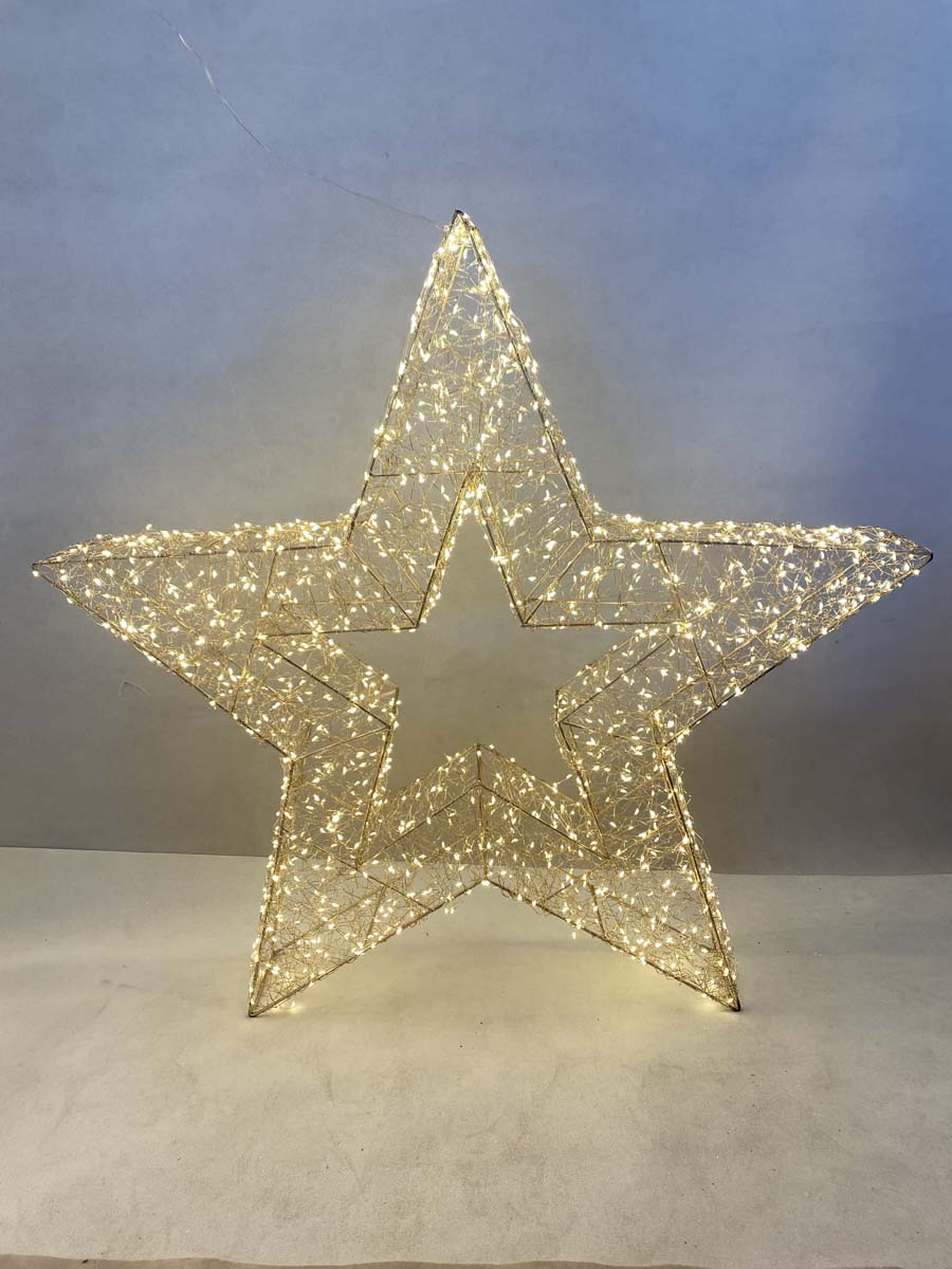 JK Home Décor - Αστέρι Μεταλλικό Χρυσό 1440LED WW 90x12x86cm