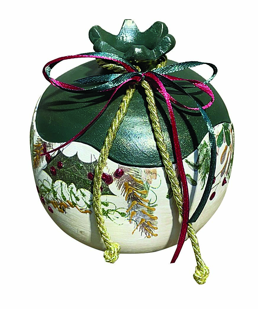 JK Home Décor - Pomegranate Opening Ceramic Green 13cm