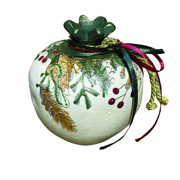 JK Home Décor - Pomegranate Ceramic Green 9cm