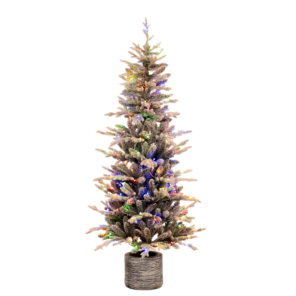 ΔΕΝΔΡΟ PRE LIT ICELAND POTTED FIR 150ΕΚ ΜΕ 100 RGB LED ΛΕΥΚΑ & ΠΟΛΥΧΡΩΜΑ ΛΑΜΠΑΚΙΑ - Image 2