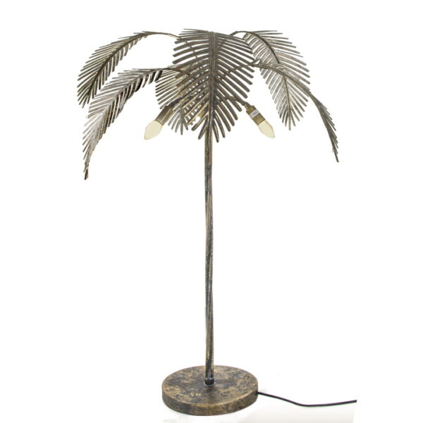 Επιτραπέζια λάμπα "Palm" αντικέ χρυσή Υ.80cm