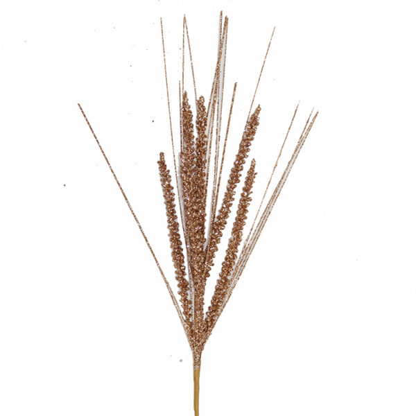 Κλαδί βούρλο ροζ/χρυσό στρας 45cm