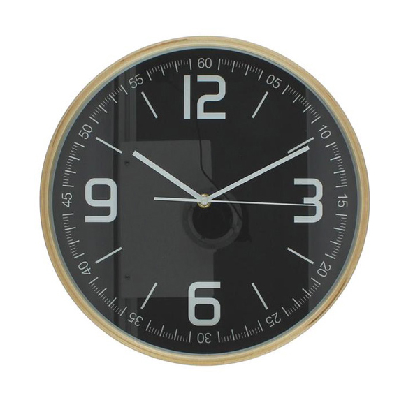 Ρολόι τοίχου "minimal" με ξύλινο πλαίσιο 31cm