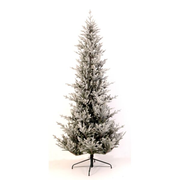 Δέντρο Norway Slim Flocked 150cm με plastic pvc φύλλωμα mix
