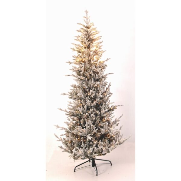 Δέντρο Norway Slim Flocked 150cm 190Led με plastic pvc φύλλωμα mix
