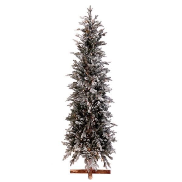 Δέντρο Alpine Frosted 210cm με 500led χιονισμένο slim line